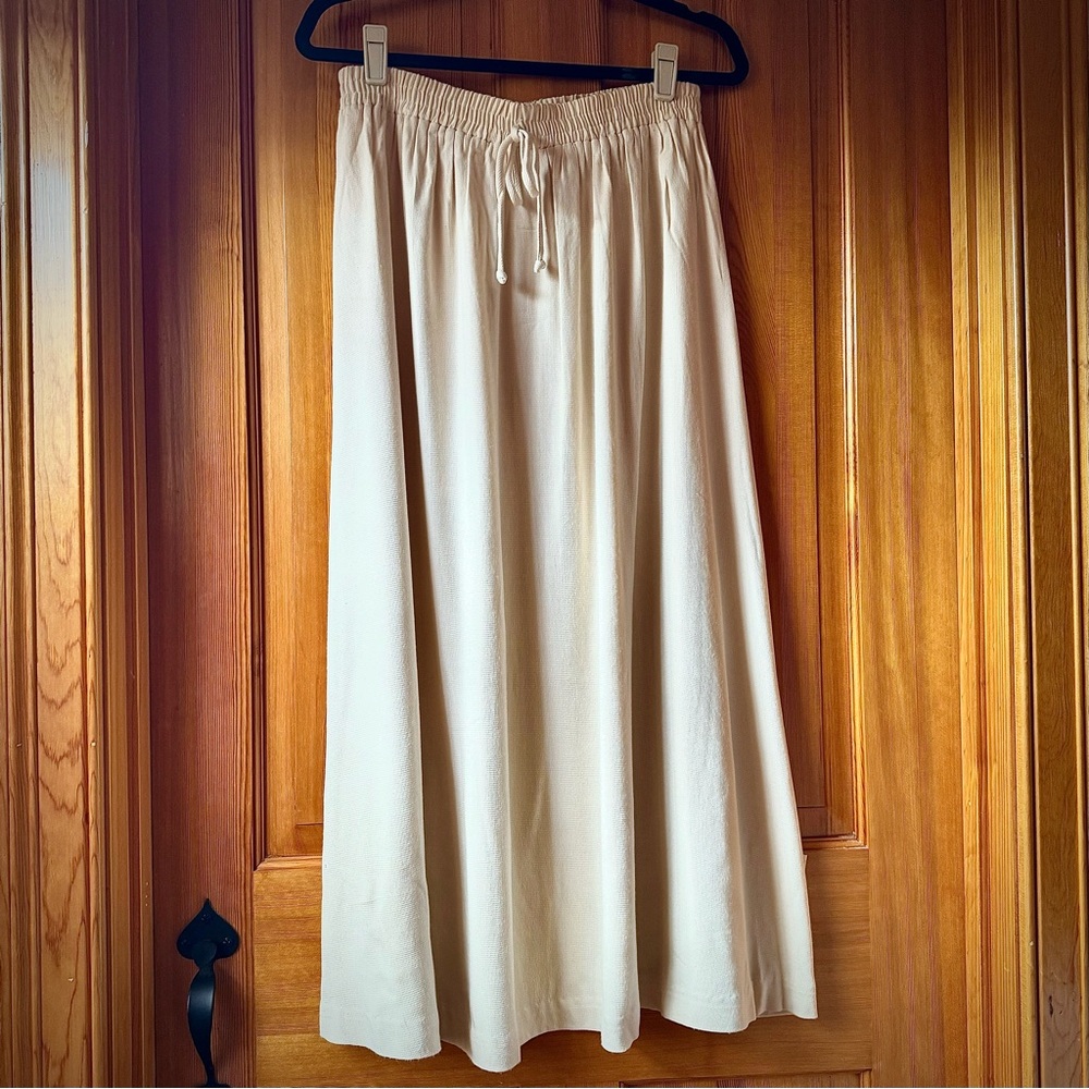 Norton McNughton Beige Woven Midi Skirt